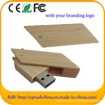 Movimentação de madeira do flash de USB da chegada nova com logotipo feito sob encomenda (EW098)